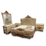 Beautiful Chinioti King Size Bed Set with Hand-Carved Sheesham Wood