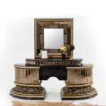 Black Berry Round Bed Set Design – Black & Golden Dico Finish - Image 2