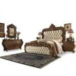 Chinioti Hand-Carved Sheesham Wood Bed Set Design