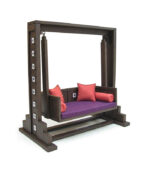 Antique Simple Style Chinioti Wooden Swing – Brown Finish - Image 4