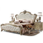 Gullab Silver & Golden Chinioti Bed Set Design