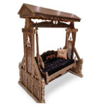 Kashmiri Handcrafted Carving Shisham Wood Chinioti Swing – Two-Seater