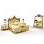 Miracle Handcrafted Sheesham Wooden Bed Set Design
