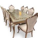 Most Beautiful Chinioti 8 Seater Dining Table Set with Hand-Carved Solid Sheesham Wood