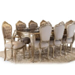Most Beautiful Chinioti 8 Seater Dining Table Set with Hand-Carved Solid Sheesham Wood