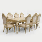 Most Luxurious 8 Seater Dining Table Set with Hand-Carved Solid Sheesham Wood
