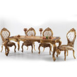Most Luxurious Beautiful Dining Table Set with Hand-Carved Solid Sheesham Wood
