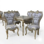 Most Luxurious Turkish Style Dining Table Set with Hand-Carved Solid Sheesham Wood