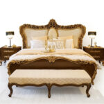 Noor Jahan Chinioti Handcrafted Solid Wooden King Size Bed Set Design