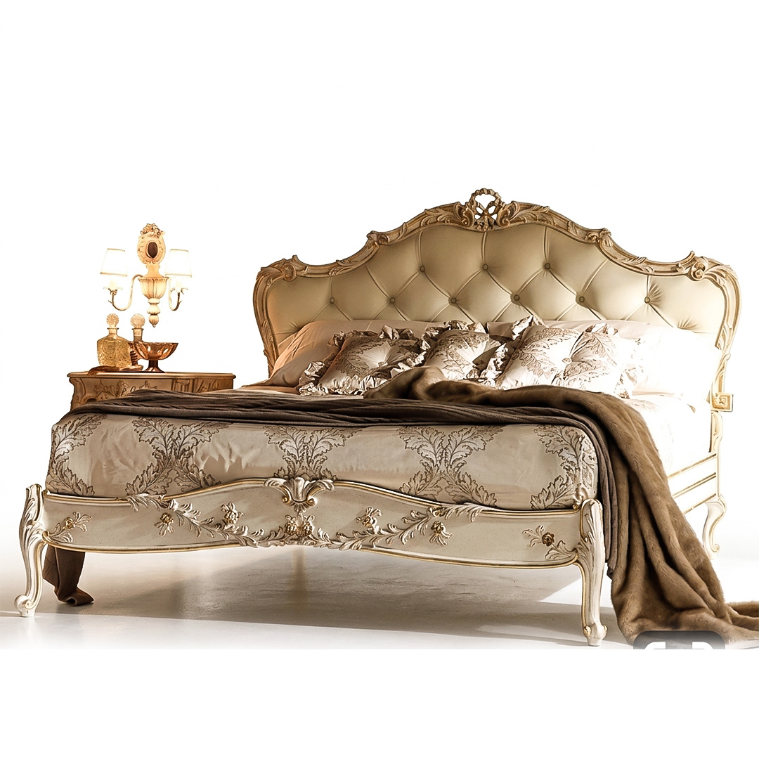 Ring Style Chinioti King Size Bedset Design 2026 With Handmaid Carving And Shisham Wood Ring Style Chinioti King Size Sheesham Wooden Bed Set Design - Image 1
