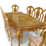 Royal 8 Seater Dining Table Set with Hand-Carved Solid Sheesham Wood