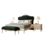 Simple Style Classic Handcrafted Sheesham Wooden Bed Set Design