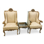 Beautiful Chinioti Bedroom Chair Set – Golden Finish